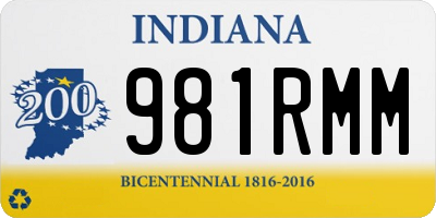 IN license plate 981RMM