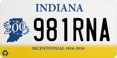 IN license plate 981RNA