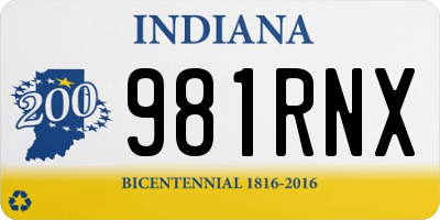 IN license plate 981RNX