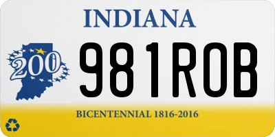 IN license plate 981ROB