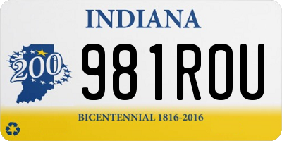 IN license plate 981ROU