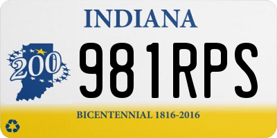 IN license plate 981RPS
