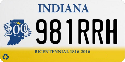 IN license plate 981RRH