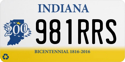 IN license plate 981RRS