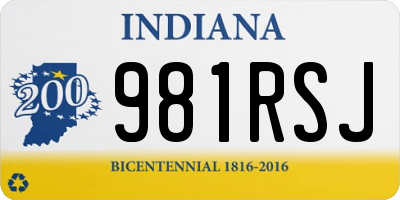 IN license plate 981RSJ