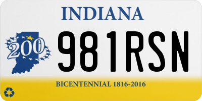 IN license plate 981RSN
