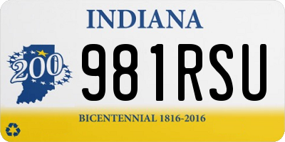 IN license plate 981RSU