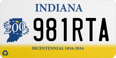 IN license plate 981RTA