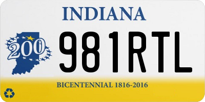 IN license plate 981RTL