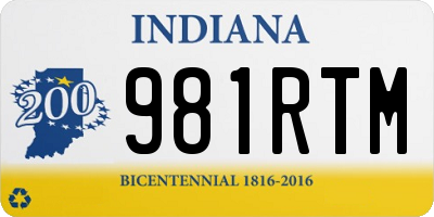 IN license plate 981RTM