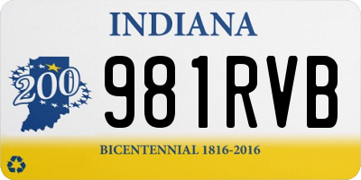 IN license plate 981RVB