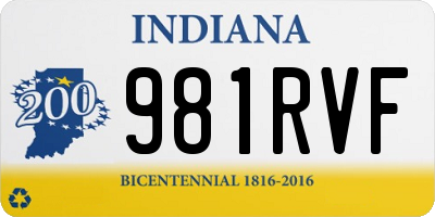 IN license plate 981RVF