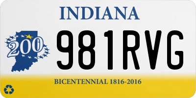IN license plate 981RVG