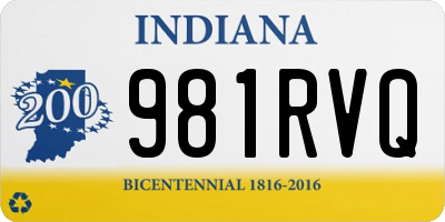 IN license plate 981RVQ