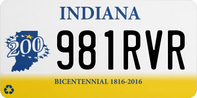 IN license plate 981RVR