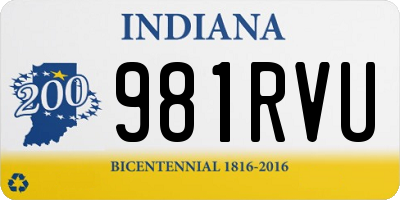 IN license plate 981RVU