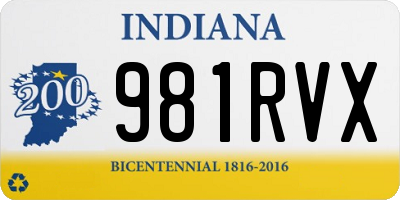 IN license plate 981RVX