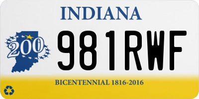 IN license plate 981RWF