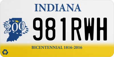 IN license plate 981RWH