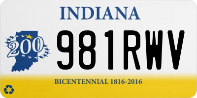 IN license plate 981RWV