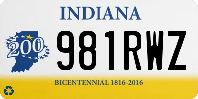 IN license plate 981RWZ