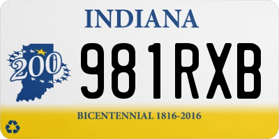 IN license plate 981RXB
