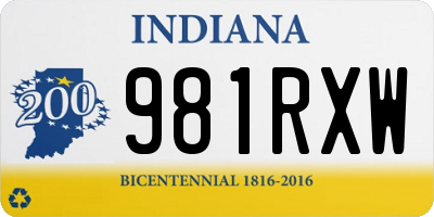 IN license plate 981RXW