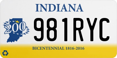 IN license plate 981RYC