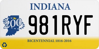 IN license plate 981RYF