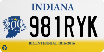 IN license plate 981RYK