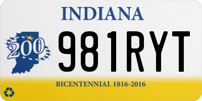 IN license plate 981RYT