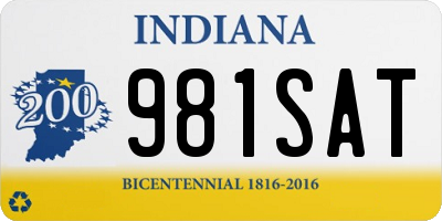 IN license plate 981SAT