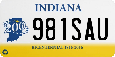 IN license plate 981SAU