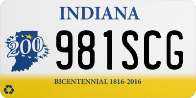 IN license plate 981SCG