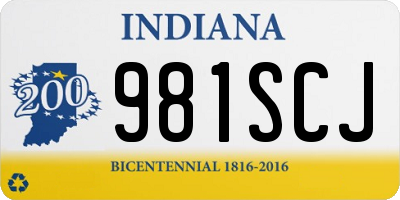 IN license plate 981SCJ