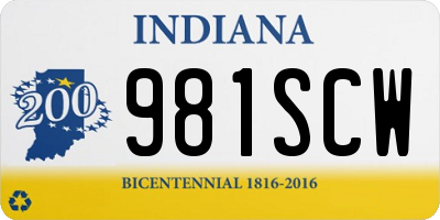 IN license plate 981SCW