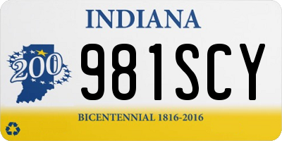 IN license plate 981SCY