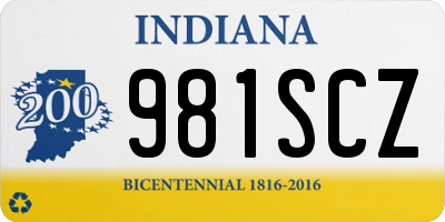 IN license plate 981SCZ