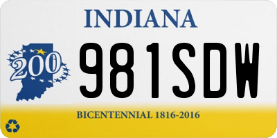 IN license plate 981SDW