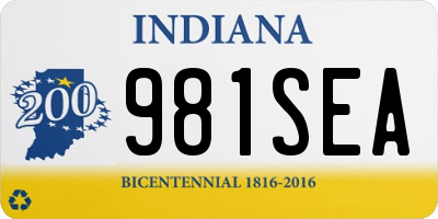 IN license plate 981SEA