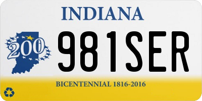IN license plate 981SER