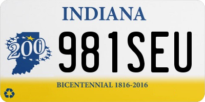 IN license plate 981SEU