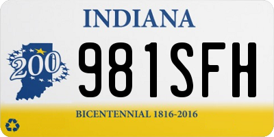 IN license plate 981SFH