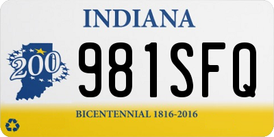 IN license plate 981SFQ
