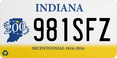 IN license plate 981SFZ