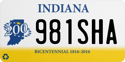 IN license plate 981SHA