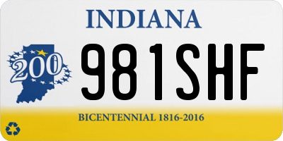 IN license plate 981SHF