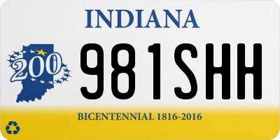 IN license plate 981SHH