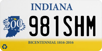 IN license plate 981SHM