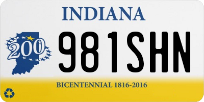 IN license plate 981SHN